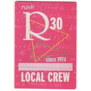 Vintage 2004 Rush R30 Concert Backstage Pass Local Crew